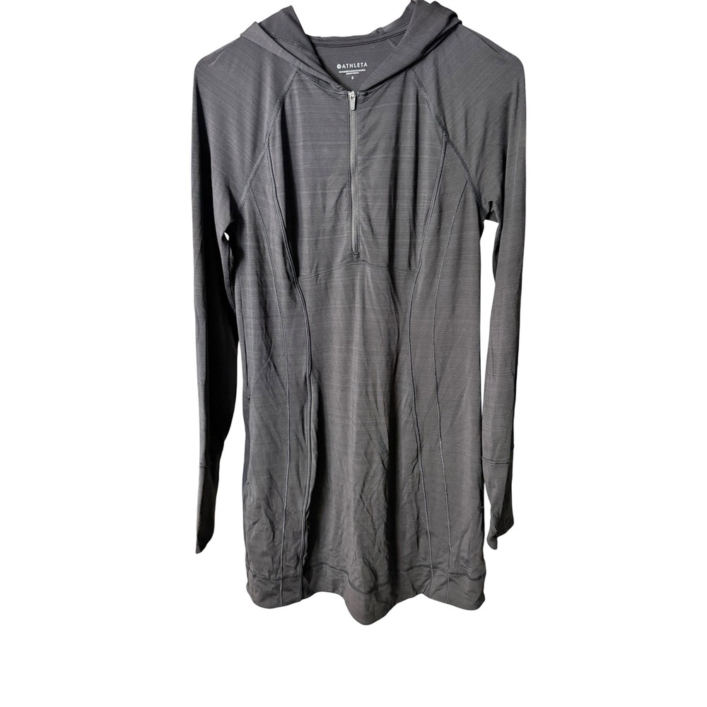 Athleta Half Zip Hooded Active Dress Gray Size S
